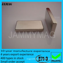 L20W10H5 rectangular neodymium bar magnets